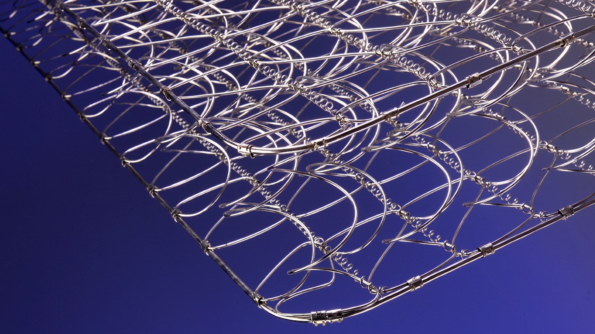 close up of mattress springs